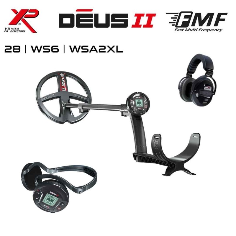 Deus 2 Dedektör - 28cm FMF Başlık, WS6 Master + WSA2XL Kulaklık-XP