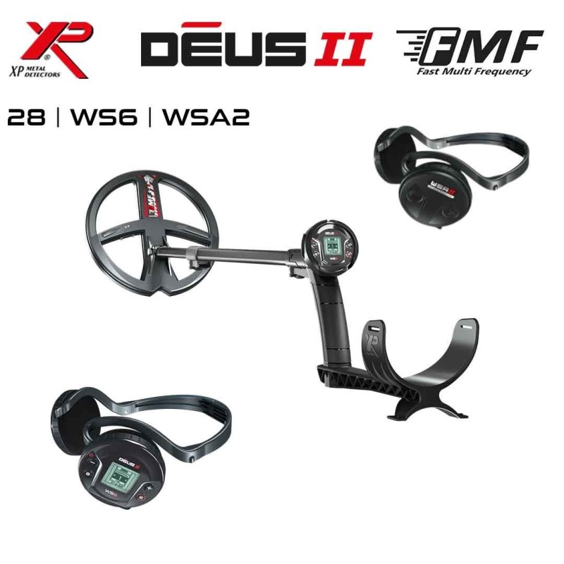 Deus 2 Dedektör - 28cm FMF Başlık, WS6 Master, WSA2 Kulaklık-XP